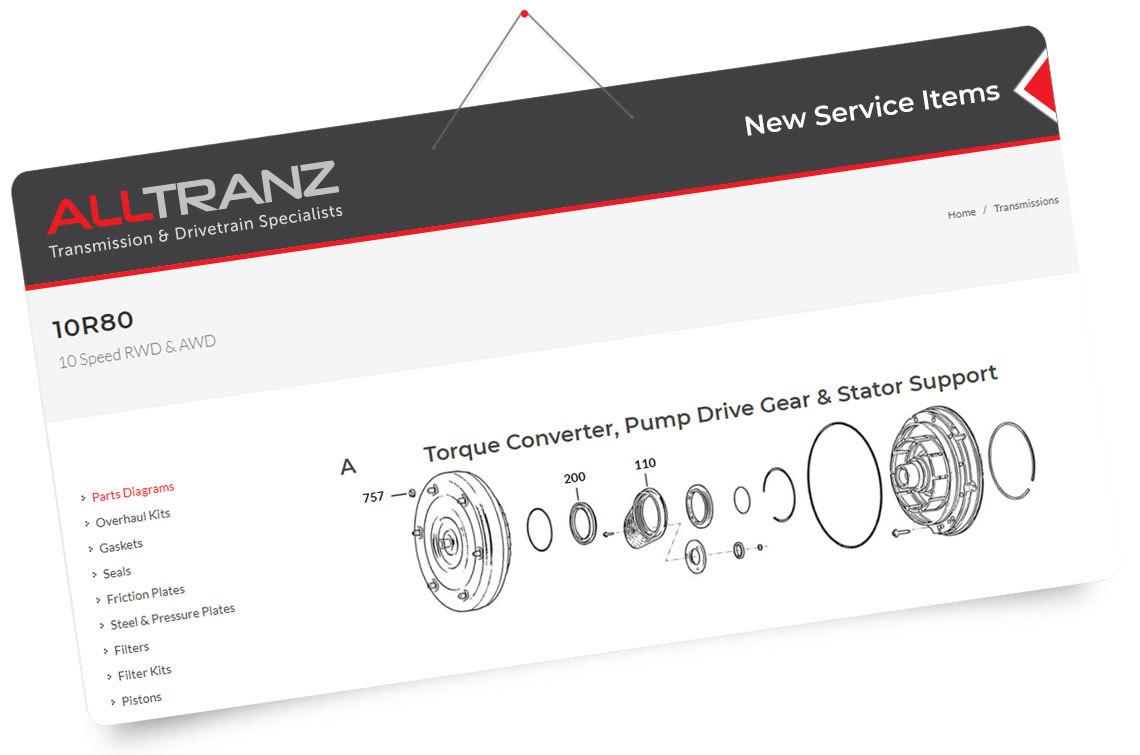 New Service Items for 10R80