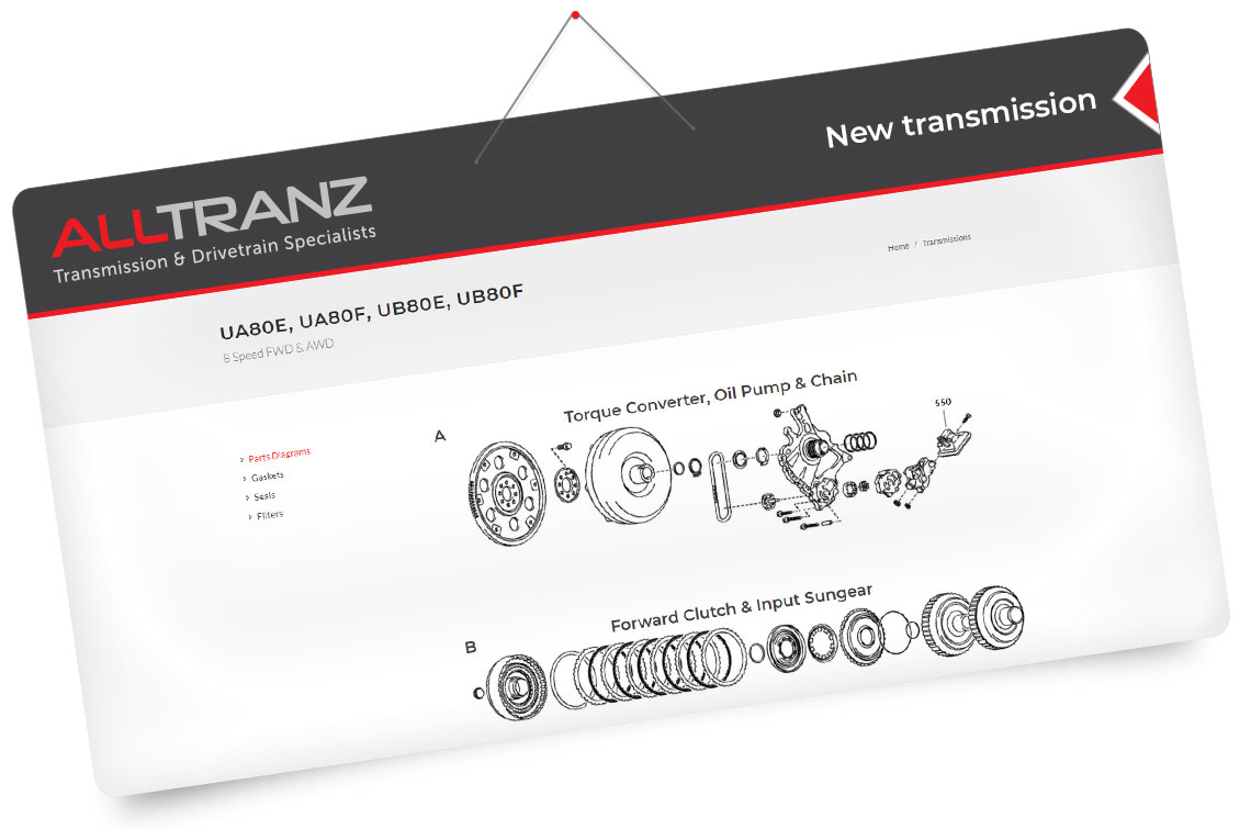 UA80E & UA80F - Direct Shift 8-speed automatic transmissions