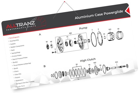Performance Parts for Aluminium Case Powerglide
